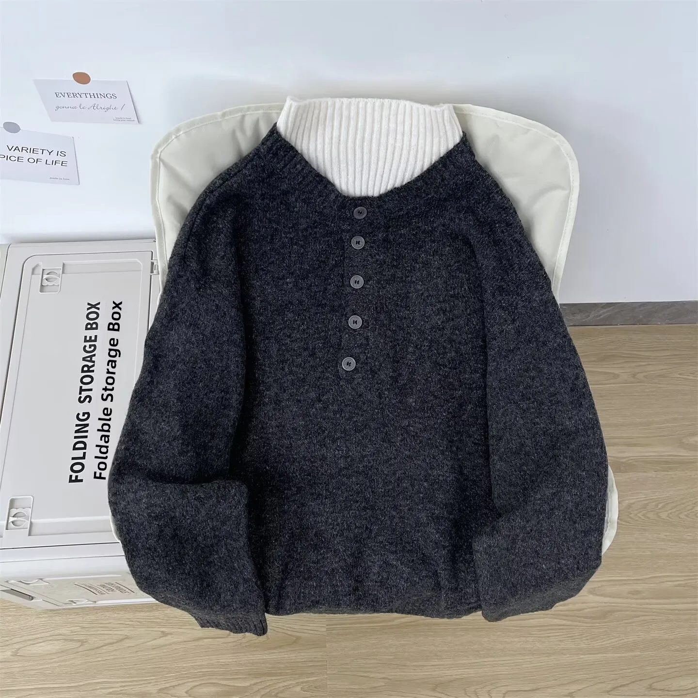 Осенне-зимний свитер с высоким воротником, мужской свободный повседневный вязаный свитер, модный брендовый теплый свитер для подростков и шпилек...
Осенне-зимний свитер с высоким воротником, мужской свободный повседневный вязаный свитер, модный брендовый теплый свитер для подростков и шпилек...