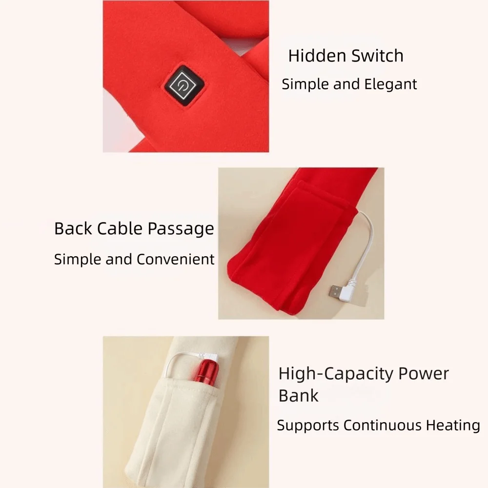 Fashion 3 Gears USB Heated Scarf Temperature Control Not Include Battery Neck Warmer Washable Neck Wrap Winter
Fashion 3 Gears USB Heated Scarf Temperature Control Not Include Battery Neck Warmer Washable Neck Wrap Winter