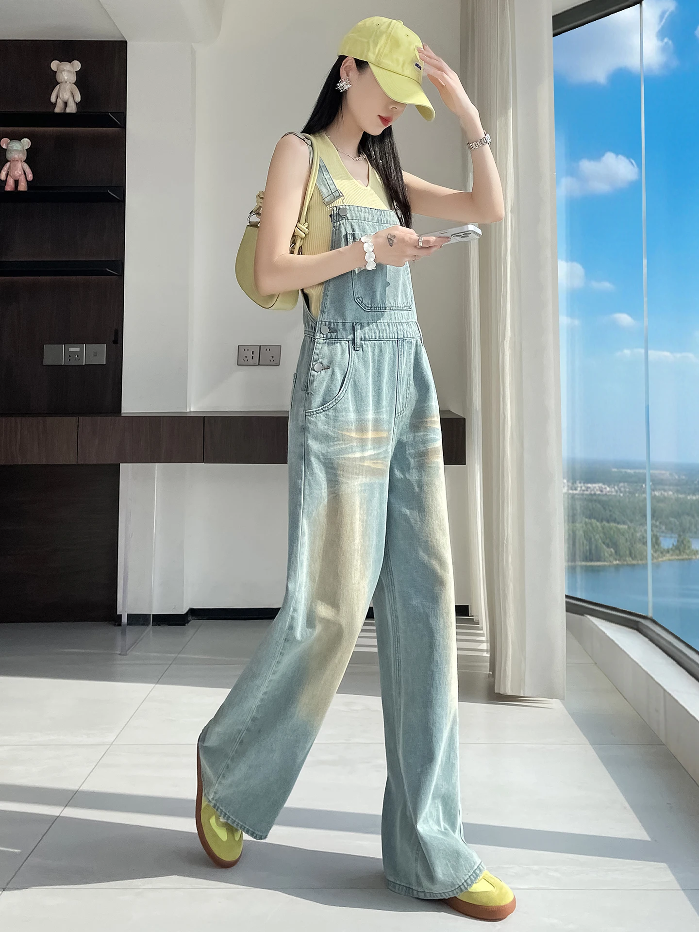 Anti-Aging Wide Leg Denim Overalls Women's Casual Loose Fitting Korean Straight Leg Long Pants Spring Autumn New Sle
Anti-Aging Wide Leg Denim Overalls Women's Casual Loose Fitting Korean Straight Leg Long Pants Spring Autumn New Sle