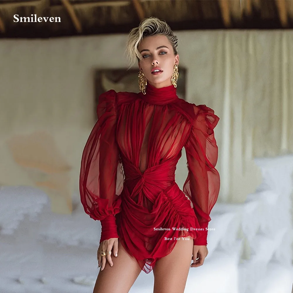 Smileven сексуальные короткие вечерние платья с высоким воротом и длинными рукавами, коктейльные платья для девочек, плиссированные платья для выпускного вечера по индивидуальному заказу
Smileven сексуальные короткие вечерние платья с высоким воротом и длинными рукавами, коктейльные платья для девочек, плиссированные платья для выпускного вечера по индивидуальному заказу