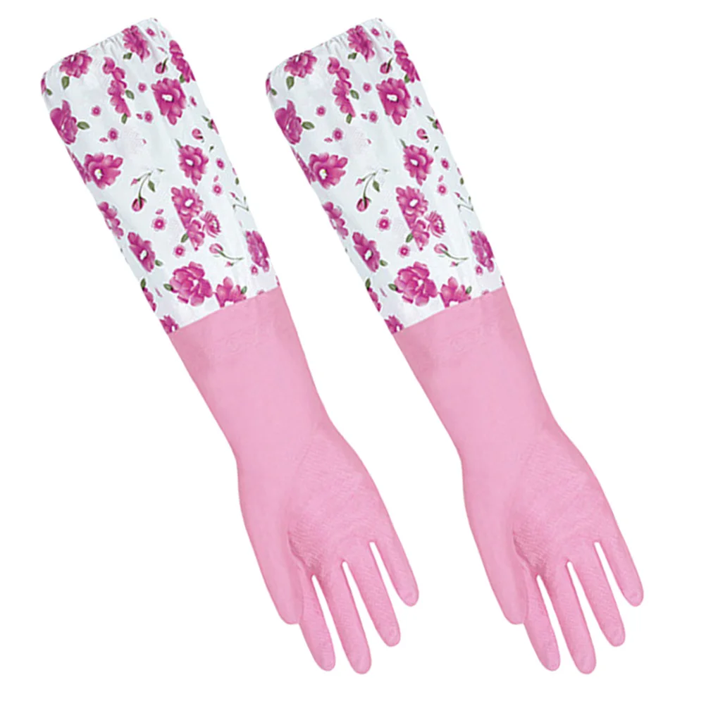 Winter Thickened Dishwashing Gloves Pink Long Sleeve Kitchen Cleaning Household Latex Rubber Gloves For Dishes Food Gardening
Winter Thickened Dishwashing Gloves Pink Long Sleeve Kitchen Cleaning Household Latex Rubber Gloves For Dishes Food Gardening