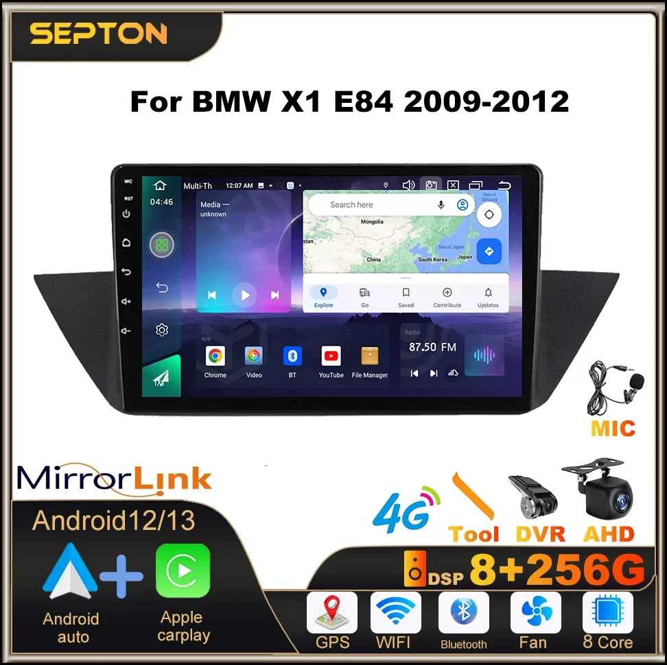 SEPTON GPS Bluetooth Car Radio Multimedia Video Player 8+128G for BMW X1 E84 2009-2012 Android 12 WIFI FM Rear Camera CarPlay
SEPTON GPS Bluetooth Car Radio Multimedia Video Player 8+128G for BMW X1 E84 2009-2012 Android 12 WIFI FM Rear Camera CarPlay