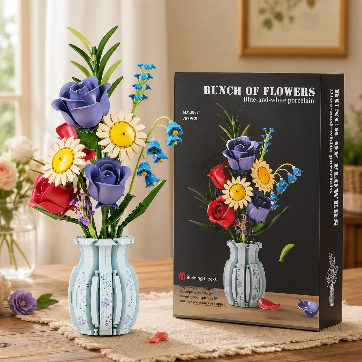 2026 Creative Flower Bouquet Building Blocks with Vase, 3D DIY Artificial Plant Bricks, Mother's Day Gift Home Decoration 787pcs
2026 Creative Flower Bouquet Building Blocks with Vase, 3D DIY Artificial Plant Bricks, Mother's Day Gift Home Decoration 787pcs