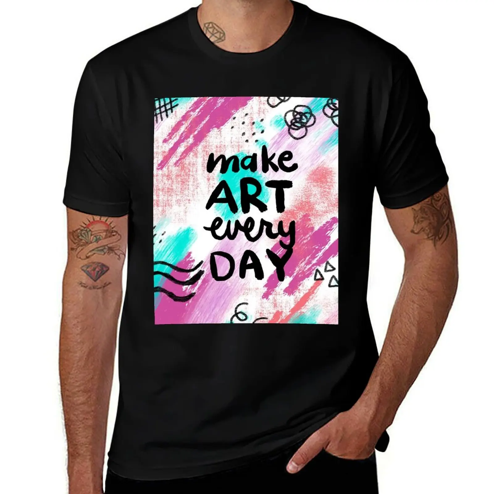 Make Art Every Day Inspirational Quote for Artists T-Shirt cotton t shirt pack man t shirts for men T-shirt
Make Art Every Day Inspirational Quote for Artists T-Shirt cotton t shirt pack man t shirts for men T-shirt