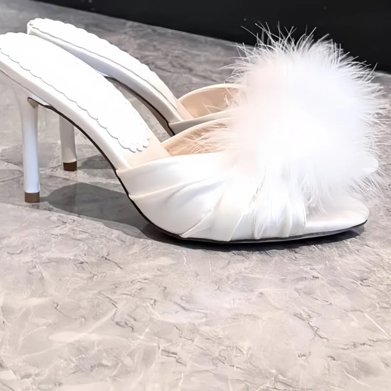Mink Fur Shoes for Womens Pointed Toes Thin High Heels Pleated Tacones Solid Zapatos De Mujer Shallow Chassure Femme Stitching
Mink Fur Shoes for Womens Pointed Toes Thin High Heels Pleated Tacones Solid Zapatos De Mujer Shallow Chassure Femme Stitching