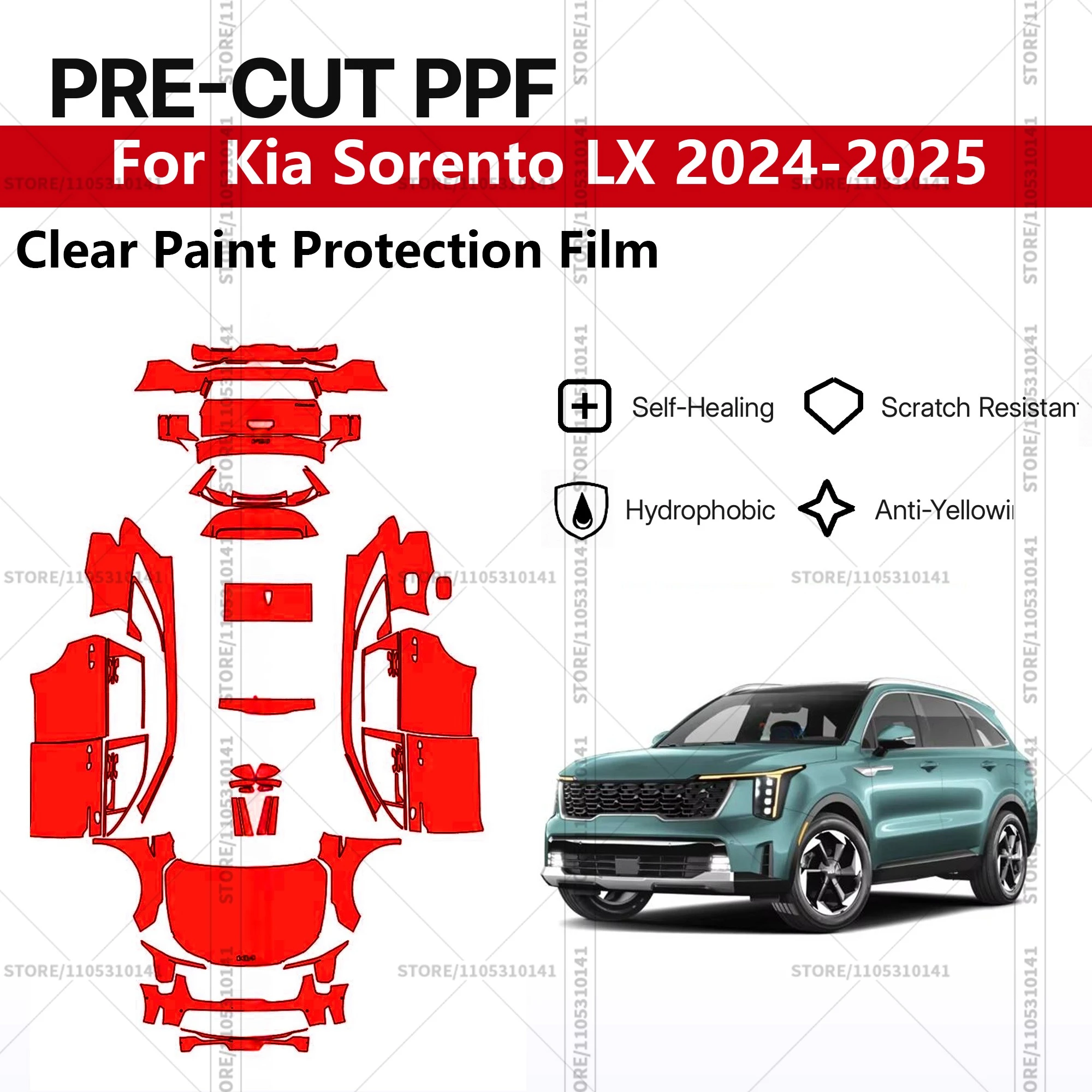 Для Kia Sorento LX 2024-2025: Предварительно нарезанная прозрачная защитная пленка PPF для автомобиля, профессиональная автомобильная пленка PPF для полной оклейки кузова
Для Kia Sorento LX 2024-2025: Предварительно нарезанная прозрачная защитная пленка PPF для автомобиля, профессиональная автомобильная пленка PPF для полной оклейки кузова