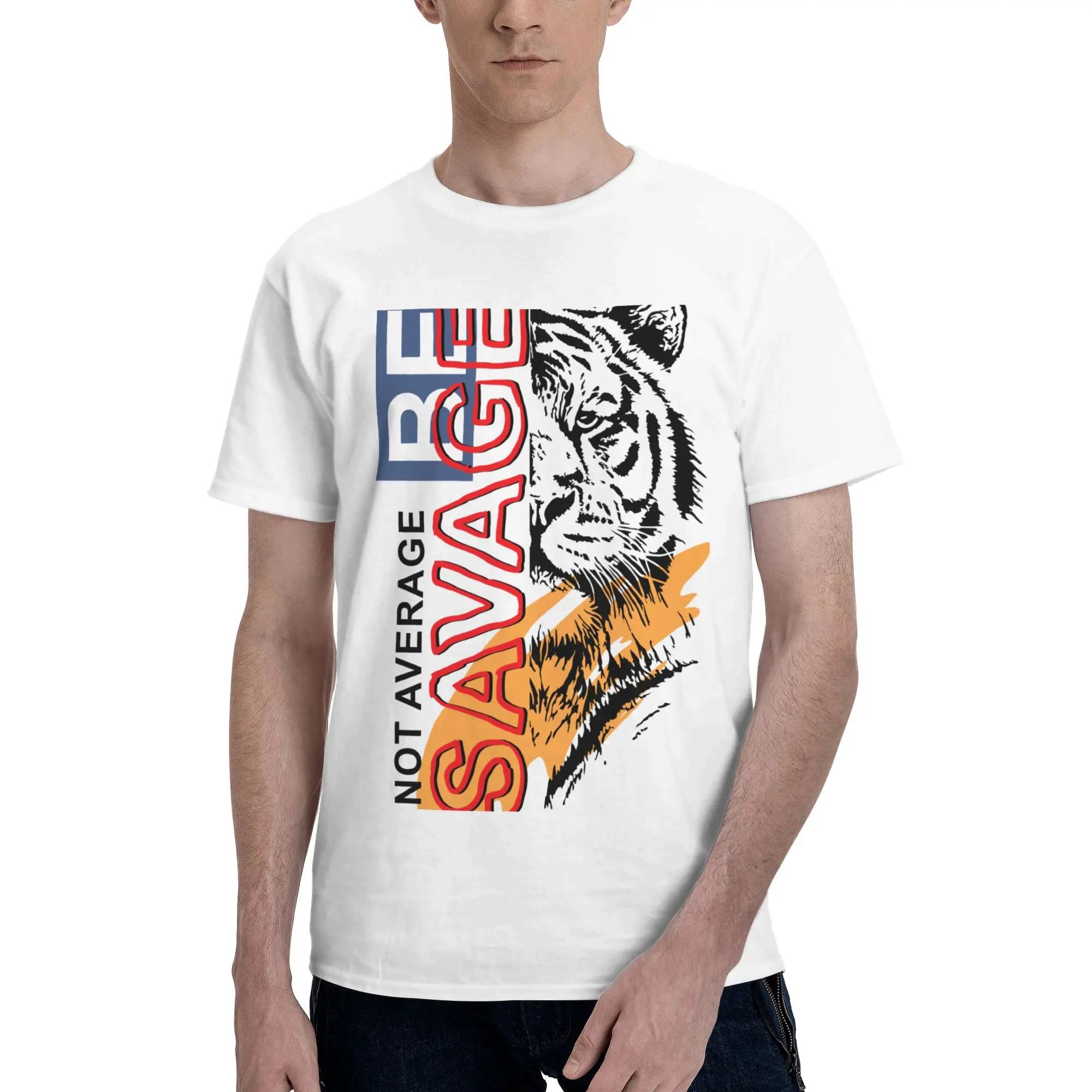 Savage Tiger Face Print Men T-Shirt Clothes Tee Shirt Short Sleeve fugees Cotton
Savage Tiger Face Print Men T-Shirt Clothes Tee Shirt Short Sleeve fugees Cotton