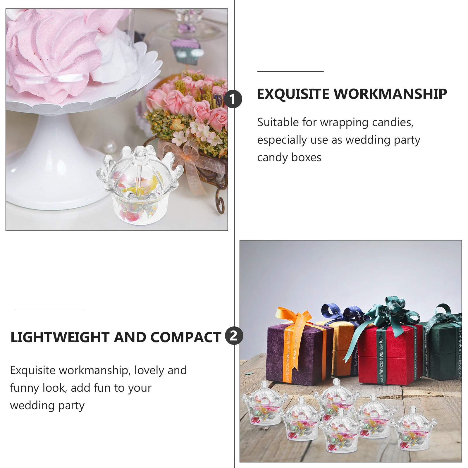 6 PCS Crown-shaped Wedding Candy Box Boxes Packing The Gift Container Plastic Lovely Containers
6 PCS Crown-shaped Wedding Candy Box Boxes Packing The Gift Container Plastic Lovely Containers