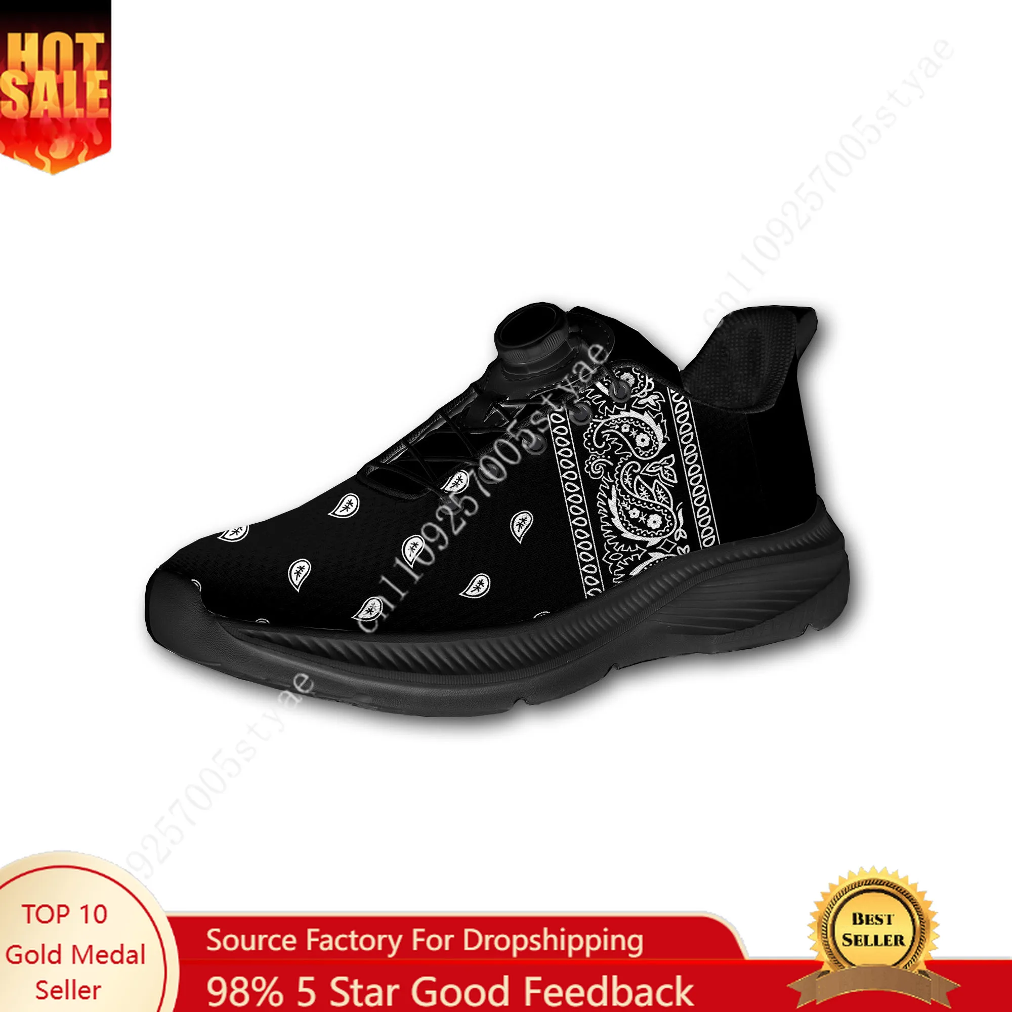 Bandana Paisley Style Custom Walking Shoes Men Woman Rotating Button Without Laces Shoe Design Logo Lightweight Sneakers Unisex
Bandana Paisley Style Custom Walking Shoes Men Woman Rotating Button Without Laces Shoe Design Logo Lightweight Sneakers Unisex