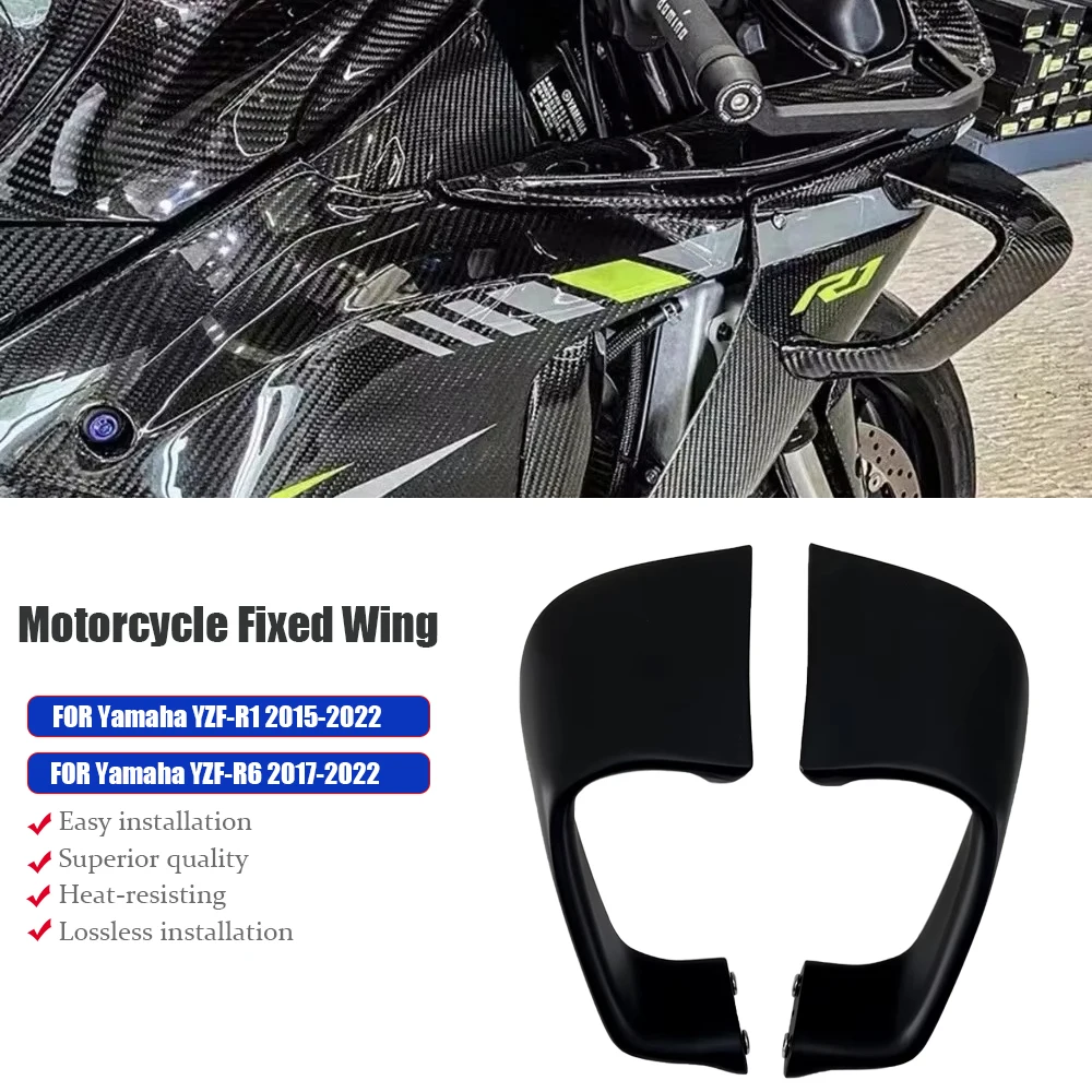 New R1 Winglet black,Motorcycle accessories,fairing fixed wing,For Yamaha YZF-R1 2015-2023,YZF-R6 2017-2022
New R1 Winglet black,Motorcycle accessories,fairing fixed wing,For Yamaha YZF-R1 2015-2023,YZF-R6 2017-2022