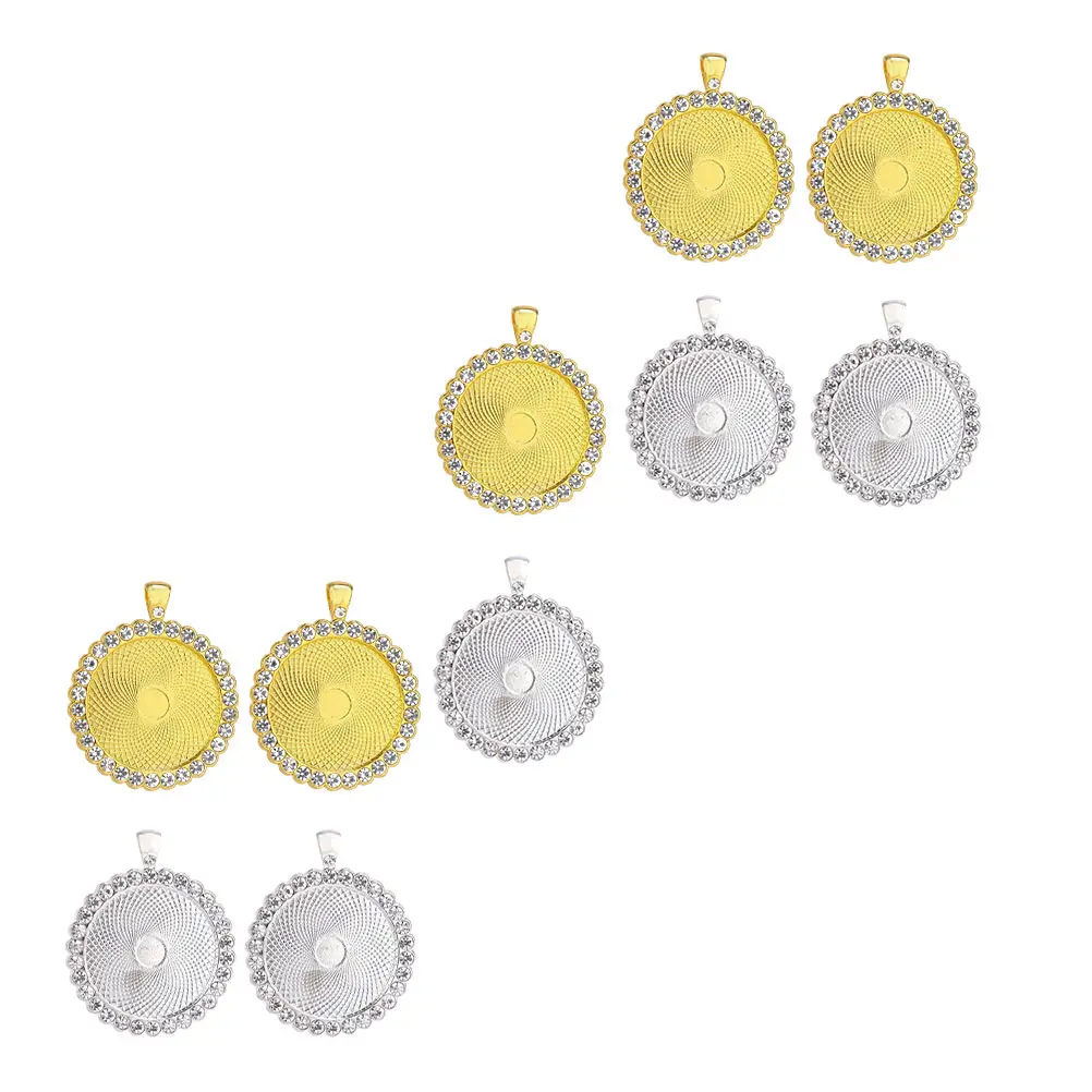 10 Pcs 30mm White Rhinestone Pendant Trays Silver Gold Alloy Bezels DIY Jewelry Accessories Smooth Surface Without Burrs
10 Pcs 30mm White Rhinestone Pendant Trays Silver Gold Alloy Bezels DIY Jewelry Accessories Smooth Surface Without Burrs