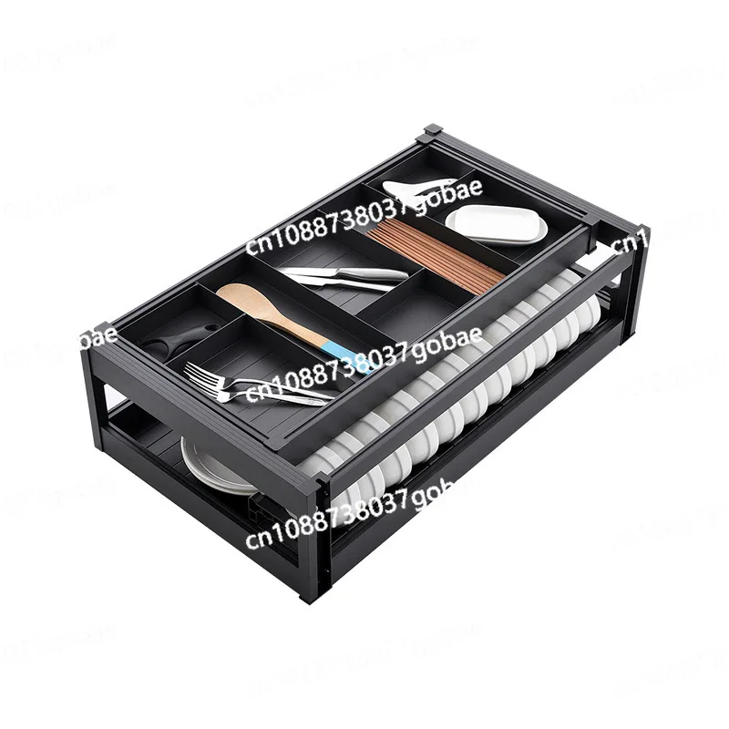 Kitchen Cabinets Double Space Aluminum Drawer Type Three-layer Drawer Storage Dishes Basket
Kitchen Cabinets Double Space Aluminum Drawer Type Three-layer Drawer Storage Dishes Basket