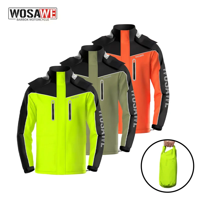 WOSAWE Waterproof Motorcycle Raincoat Men Women Moto Rain Jacket Reflective Lightweight Packable Windproof Outdoor Rain Gear
WOSAWE Waterproof Motorcycle Raincoat Men Women Moto Rain Jacket Reflective Lightweight Packable Windproof Outdoor Rain Gear