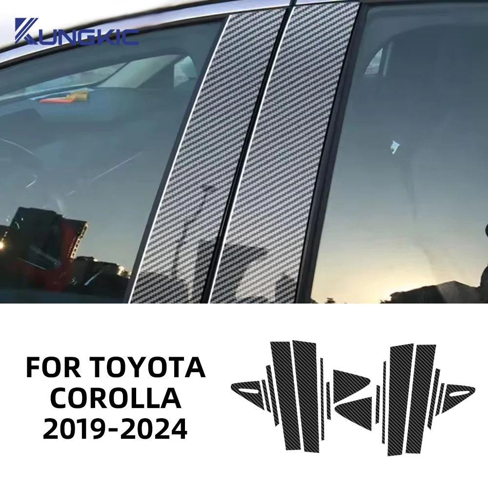 For TOYOTA COROLLA 2019-2024 Car Window Door Column B C Pillar Post Trim Cover Gloss Black PC Sticker Carbon Pattern Accessories
For TOYOTA COROLLA 2019-2024 Car Window Door Column B C Pillar Post Trim Cover Gloss Black PC Sticker Carbon Pattern Accessories