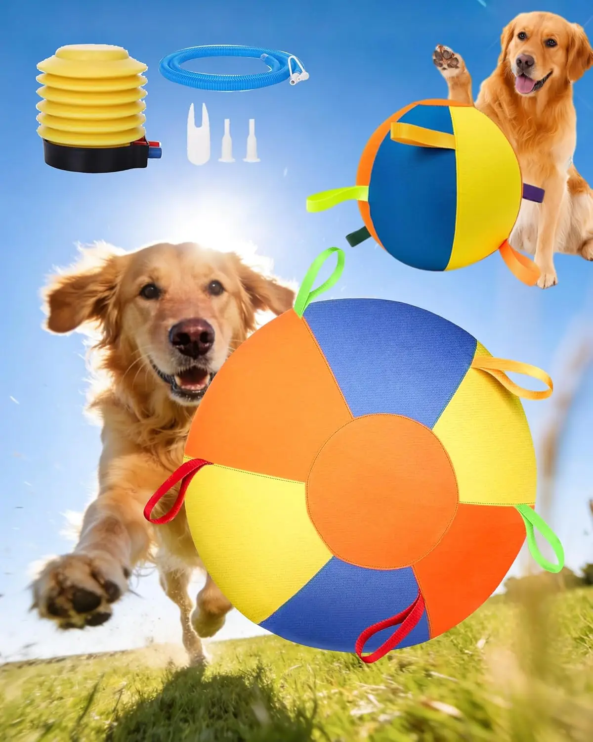 Calming Jumbo Ball For Dogs Herding Ball Giant Inflatable Durable Ball With Handle Pump For Exercise Training Backyard Play
Calming Jumbo Ball For Dogs Herding Ball Giant Inflatable Durable Ball With Handle Pump For Exercise Training Backyard Play