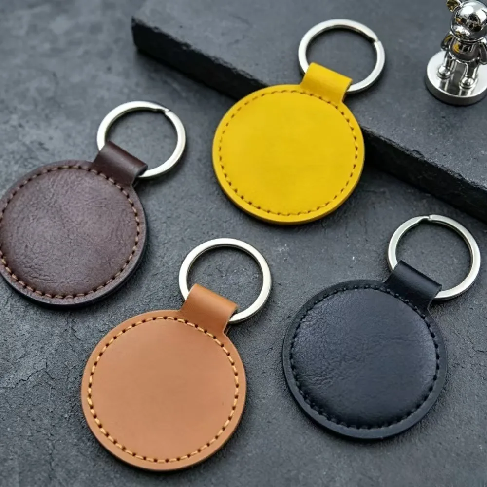Custom Logo Round PU Leather Keychain Laser Engraved Name Key Ring Holder Hotel Number Business Activity Gift for Him Her
Custom Logo Round PU Leather Keychain Laser Engraved Name Key Ring Holder Hotel Number Business Activity Gift for Him Her