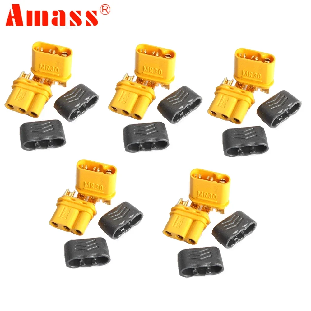 10pair Amass MR30 Connector Plug With Sheath Female & Male for RC Lipo Battery RC Multicopter Airplane
10pair Amass MR30 Connector Plug With Sheath Female & Male for RC Lipo Battery RC Multicopter Airplane