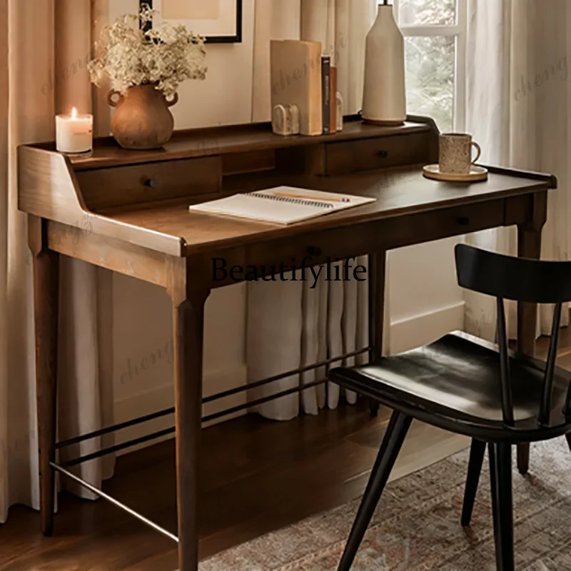 F182 Retro Vanity Table Aesthetic Elegant Rustic Wooden Vanity Table Classic With Drawers Meuble De Rangement Furniture
F182 Retro Vanity Table Aesthetic Elegant Rustic Wooden Vanity Table Classic With Drawers Meuble De Rangement Furniture