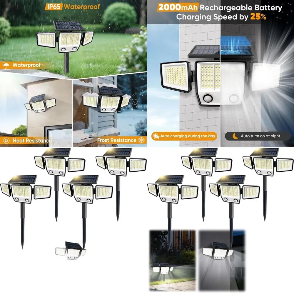 Outdoor Motion Sensor Security Lights, 3000LM 3-Head Waterproof LED, 270° Coverage, IP65 Rated for Wall, Garden, Yard, Patio (4-
Outdoor Motion Sensor Security Lights, 3000LM 3-Head Waterproof LED, 270° Coverage, IP65 Rated for Wall, Garden, Yard, Patio (4-