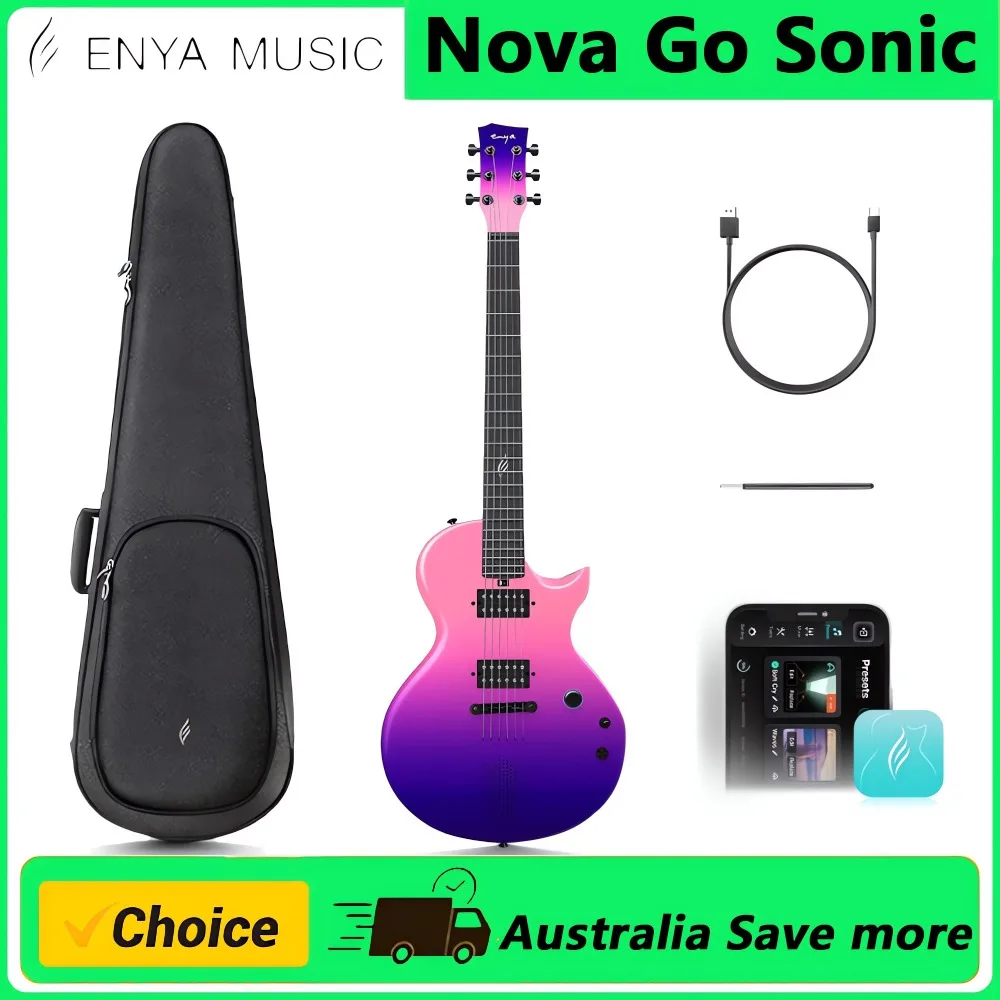Электрогитара Enya Nova Go Sonic Smart из углеродного волокна с беспроводным динамиком 10 Вт, встроенными пресетами, всё в одном
Электрогитара Enya Nova Go Sonic Smart из углеродного волокна с беспроводным динамиком 10 Вт, встроенными пресетами, всё в одном