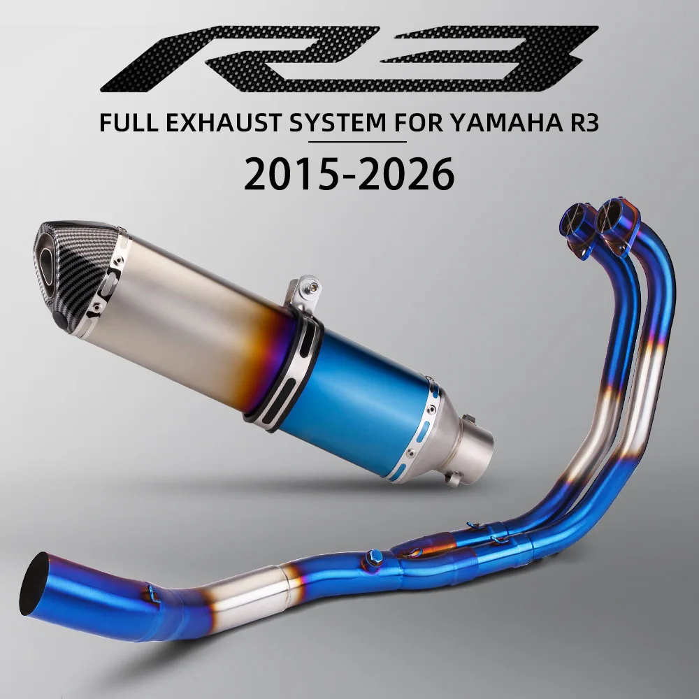 R3 exhaust front link pipe muffler For Yamaha R3 R25 MT03 MT25 2015-2026 Motorcycle exhaust system moto accessories
R3 exhaust front link pipe muffler For Yamaha R3 R25 MT03 MT25 2015-2026 Motorcycle exhaust system moto accessories