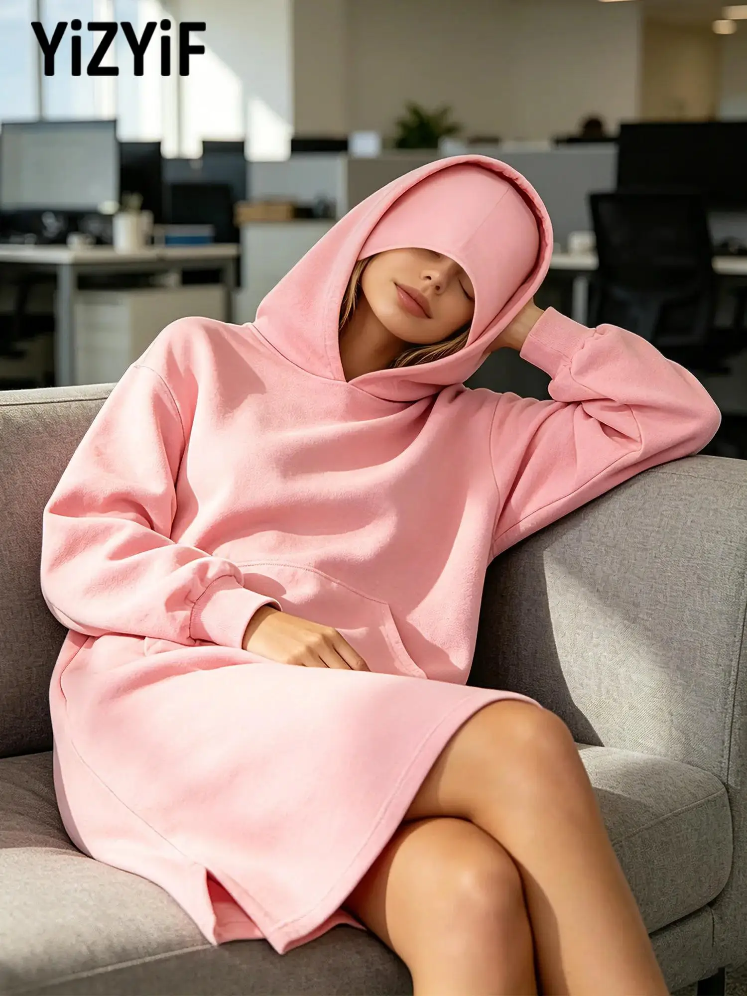 Women Oversized Hoodie Pullover Long Sleeve with Eye Mask and Pocket Soft Lightweight Breathable for Outdoor Sports Workout
Women Oversized Hoodie Pullover Long Sleeve with Eye Mask and Pocket Soft Lightweight Breathable for Outdoor Sports Workout
