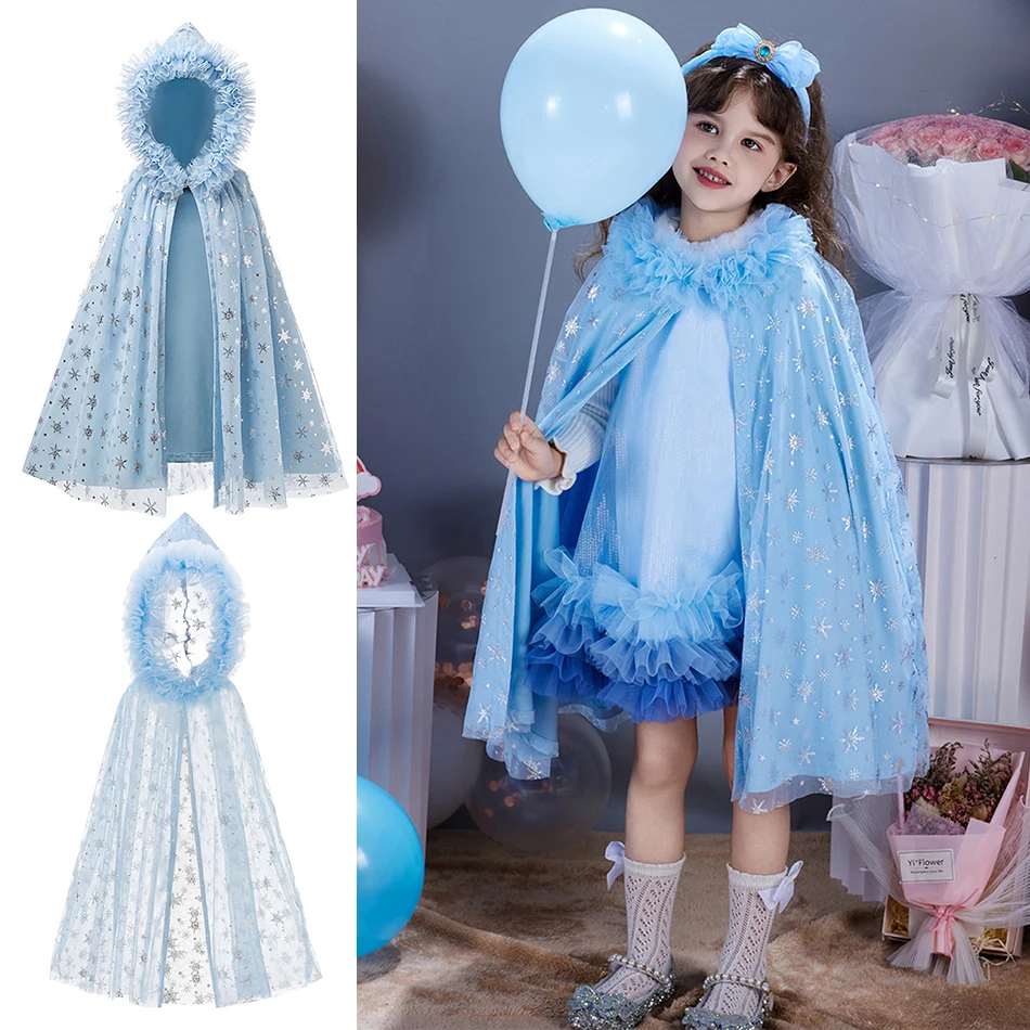 Child Christmas Carnival Ball Cape Dress Up Halloween Costumes Kids Princess Cosplay Cloak Clothes Winter Autumn Girl Elsa Shawl
Child Christmas Carnival Ball Cape Dress Up Halloween Costumes Kids Princess Cosplay Cloak Clothes Winter Autumn Girl Elsa Shawl