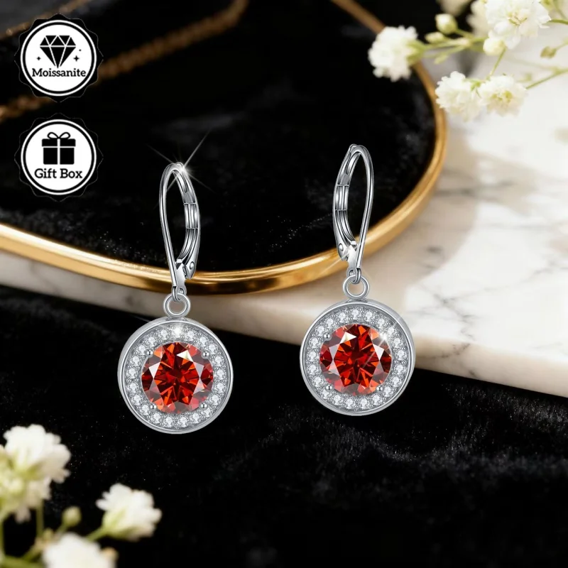 LAMVOICE Jewelry for women, S925 sterling silver moissanite earrings, Christmas day gifts for her,j ewelry with gift box
LAMVOICE Jewelry for women, S925 sterling silver moissanite earrings, Christmas day gifts for her,j ewelry with gift box