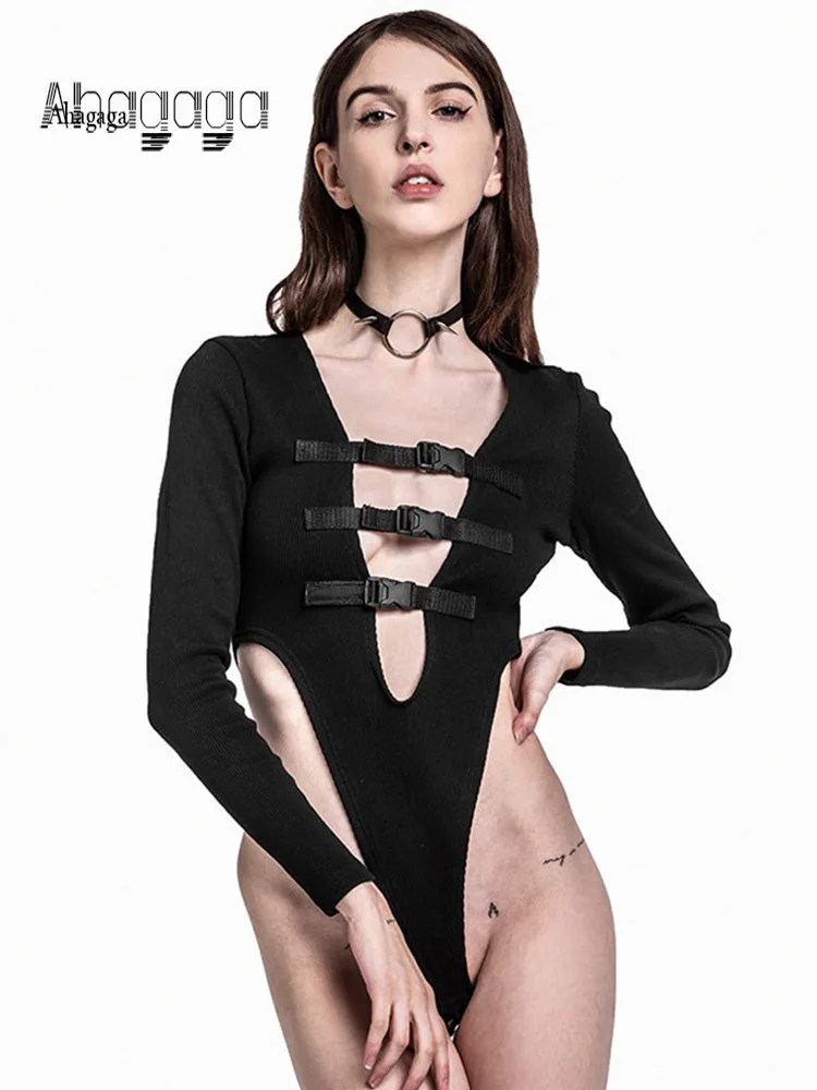 Ahagaga Fashion Sexy Club Bodysuits Women Streetwear Buckles Deep V-neck Slim Sheath Regular Casual Rompers T Shirts Long Sleeve
Ahagaga Fashion Sexy Club Bodysuits Women Streetwear Buckles Deep V-neck Slim Sheath Regular Casual Rompers T Shirts Long Sleeve