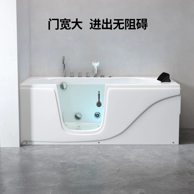 Elderly walk-in door lying down barrier-free low threshold household constant temperature surfing bubble massage smart bathtub
Elderly walk-in door lying down barrier-free low threshold household constant temperature surfing bubble massage smart bathtub