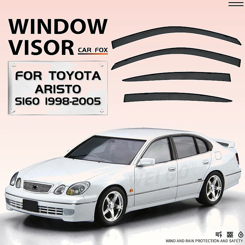 4Pcs Black Car Window Visor for Toyota Aristo 1998-2005 Rain Sun Shade Auto Accessories
4Pcs Black Car Window Visor for Toyota Aristo 1998-2005 Rain Sun Shade Auto Accessories