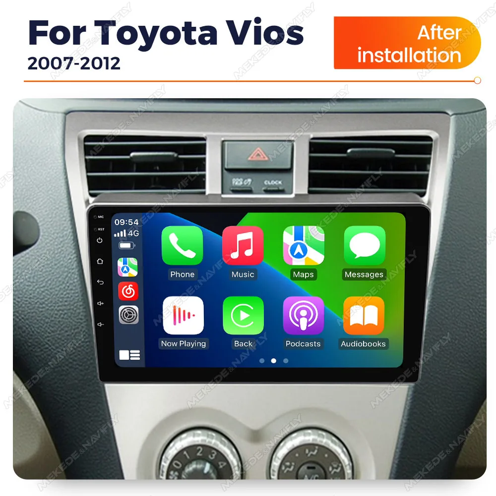 MEKEDE&NAVIFLY Android 14 2 Din Carplay Car Radio for Toyota Vios Yaris 2007-2012 BT Central Multimedia Intelligent audio system
MEKEDE&NAVIFLY Android 14 2 Din Carplay Car Radio for Toyota Vios Yaris 2007-2012 BT Central Multimedia Intelligent audio system