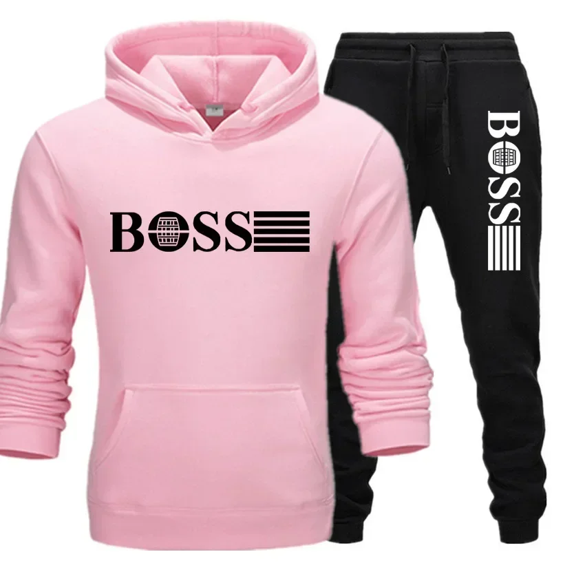 Autumn and winter two-piece sportswear, men and women's casual sportswear, with fashionable hoodie.
Autumn and winter two-piece sportswear, men and women's casual sportswear, with fashionable hoodie.