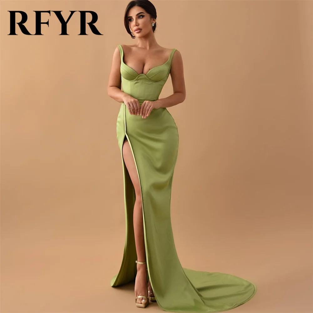 RFYR Green Satin فساتين مناسبة رسمي2024 Mermaid Evening Dress Sweetheart Trumpet Robe De Soirée Sexy Side Split Prom Dress
RFYR Green Satin فساتين مناسبة رسمي2024 Mermaid Evening Dress Sweetheart Trumpet Robe De Soirée Sexy Side Split Prom Dress