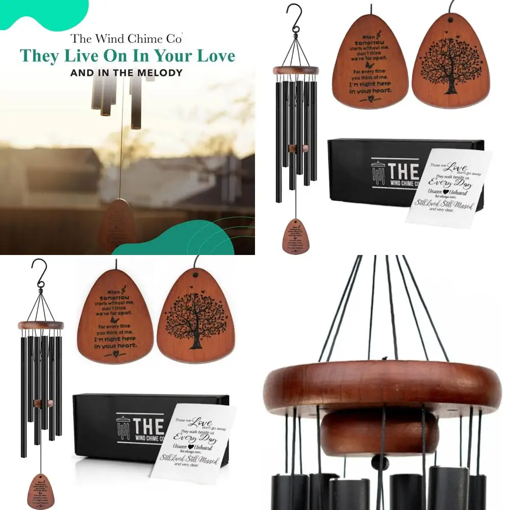 Sympathy Memorial Wind Chimes: Outdoor Garden Decor, Soothing Tones with Mute Option
Sympathy Memorial Wind Chimes: Outdoor Garden Decor, Soothing Tones with Mute Option