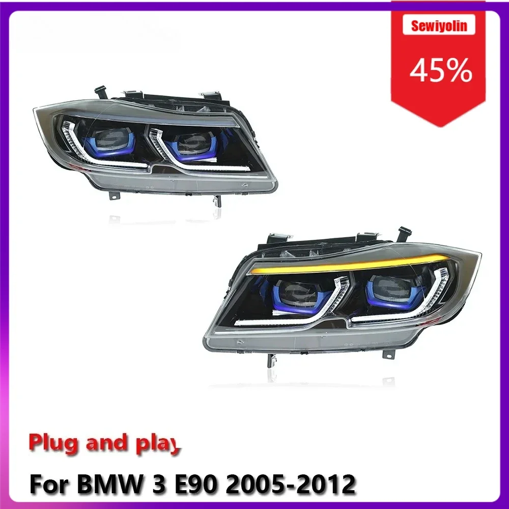 Sewiyolin автомобильные аксессуары фары светодиодные для BMW 3 E90 2005-2012 авто DRL противотуманные фары для прицепа поворотный сигнал Voiture Plug And Play 
Sewiyolin автомобильные аксессуары фары светодиодные для BMW 3 E90 2005-2012 авто DRL противотуманные фары для прицепа поворотный сигнал Voiture Plug And Play