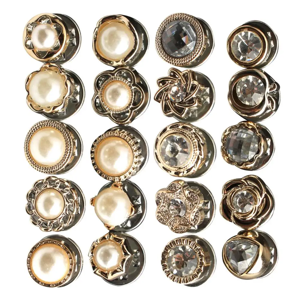 60 Pcs Pearl Buttons Retro Decorative DIY Crafts Clothing Alloy Dress Supplies Clothes Accessories Cover Button
60 Pcs Pearl Buttons Retro Decorative DIY Crafts Clothing Alloy Dress Supplies Clothes Accessories Cover Button