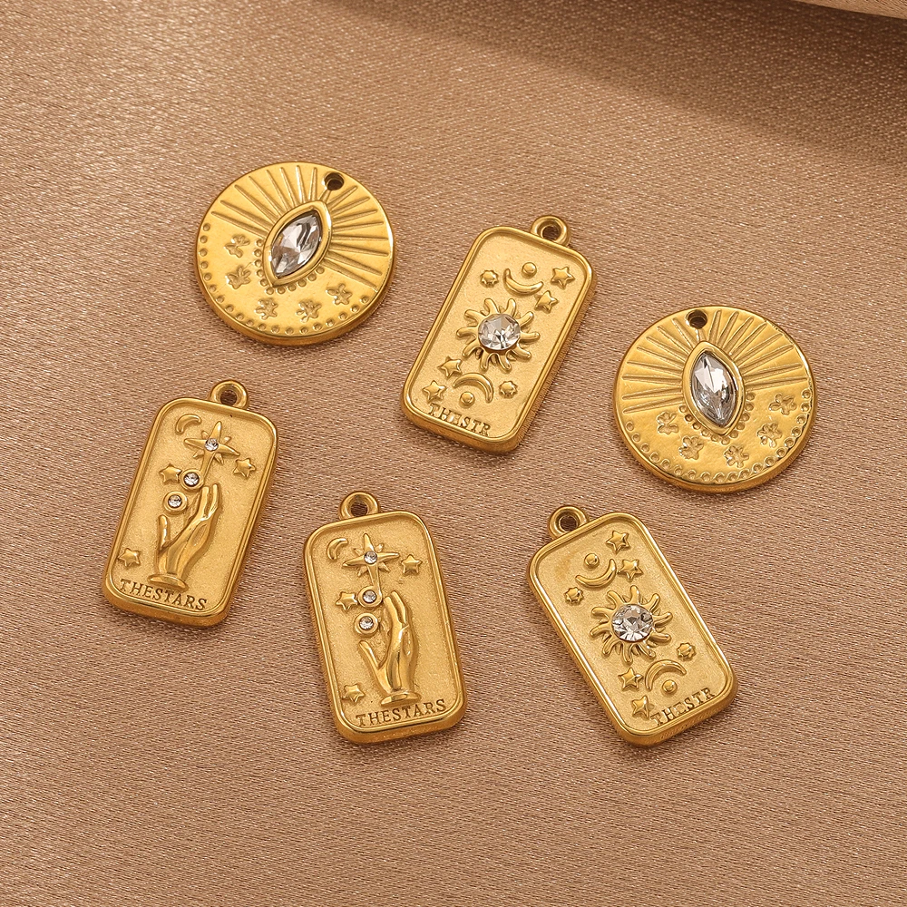 4pcs Stainless Steel Zircon Sun Start Charms For Jewelry Making PVD Gold Plated Pendants DIY Earring Necklace Connectors Parts
4pcs Stainless Steel Zircon Sun Start Charms For Jewelry Making PVD Gold Plated Pendants DIY Earring Necklace Connectors Parts