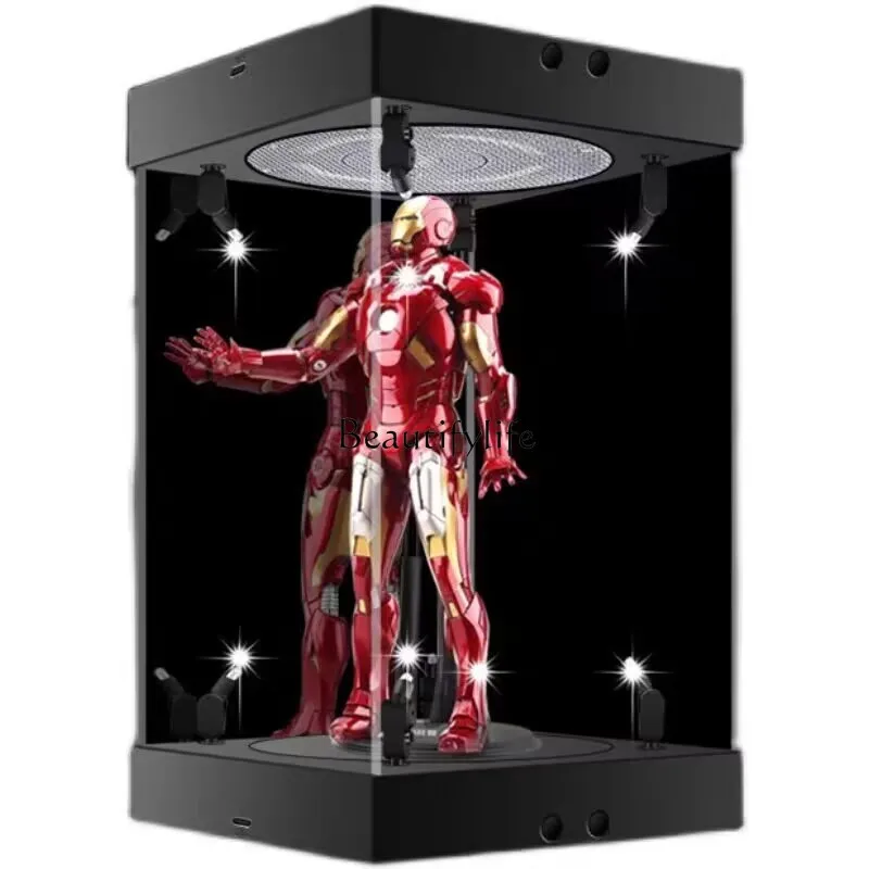 Acrylic Display Case Self-Install Clear Cube Box With turntable LED Lights Dustproof for Action figure Die Cast Model Toy Case
Acrylic Display Case Self-Install Clear Cube Box With turntable LED Lights Dustproof for Action figure Die Cast Model Toy Case