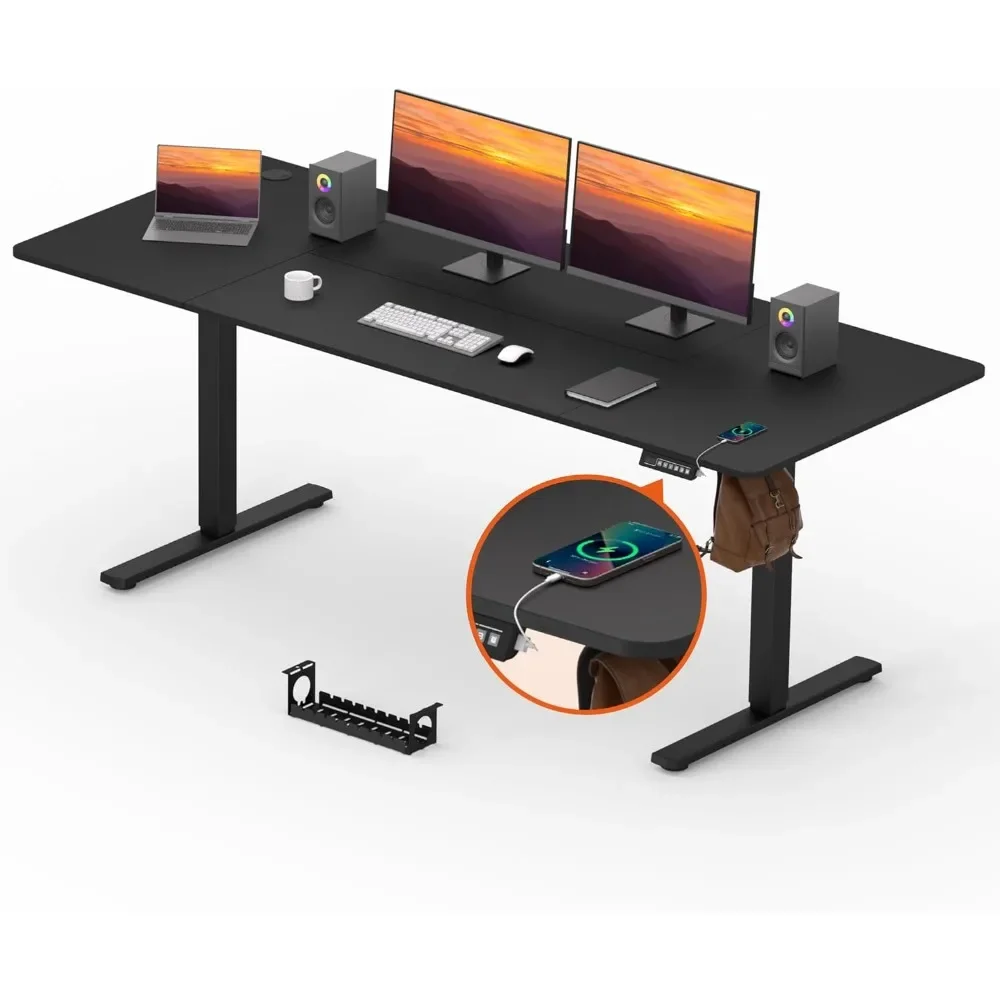 Adjustable Standing Desk, Large 79x31 Inches Standing Desk with Cable Management, Height Adjustable Home Office Computer Desk 
Adjustable Standing Desk, Large 79x31 Inches Standing Desk with Cable Management, Height Adjustable Home Office Computer Desk