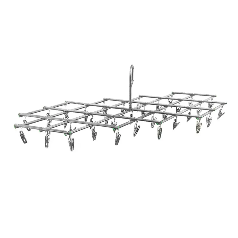 Stainless Steel Folding Hanger 35 Clips for Socks Towels Diapers Clothes Rack Non Slip Windproof Design Save Space
Stainless Steel Folding Hanger 35 Clips for Socks Towels Diapers Clothes Rack Non Slip Windproof Design Save Space