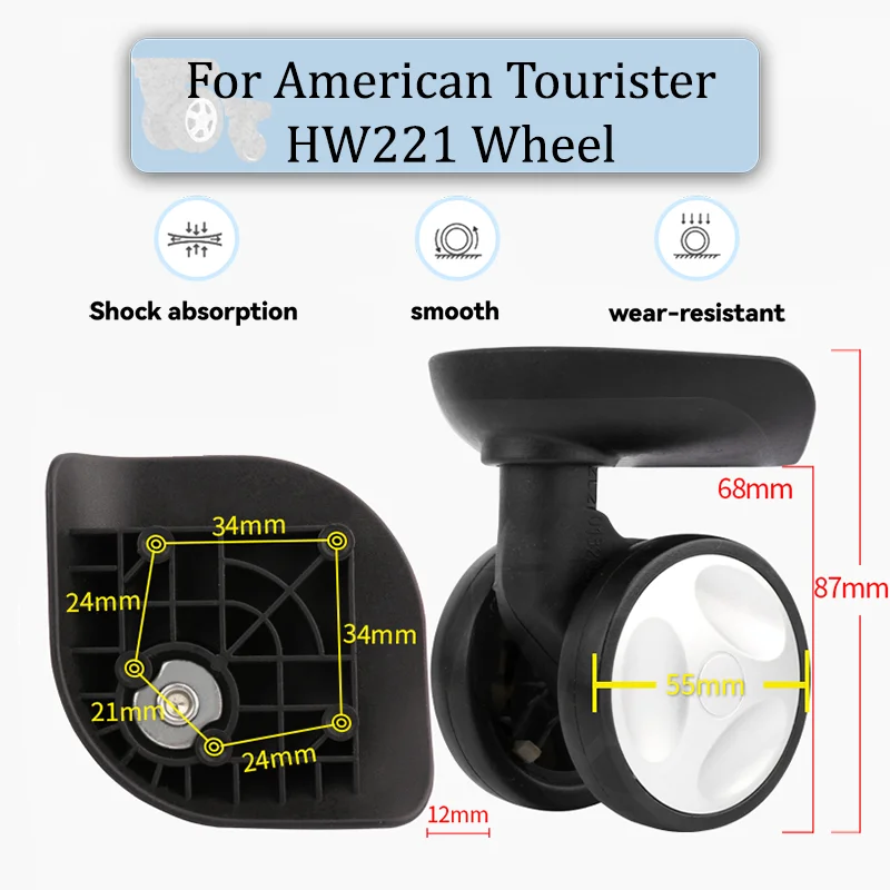 For American Tourister HW221 Universal Wheel Replacement Suitcase Rotating Smooth Silent Shock Absorbing Wheel Accessories
For American Tourister HW221 Universal Wheel Replacement Suitcase Rotating Smooth Silent Shock Absorbing Wheel Accessories