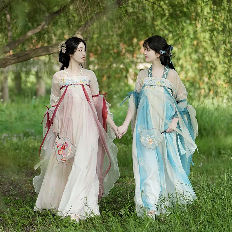 Cute Hanfu Chinese Tang Dynasty Princess Dress Set Heavy Industry Embroidery Summer for Girls
Cute Hanfu Chinese Tang Dynasty Princess Dress Set Heavy Industry Embroidery Summer for Girls