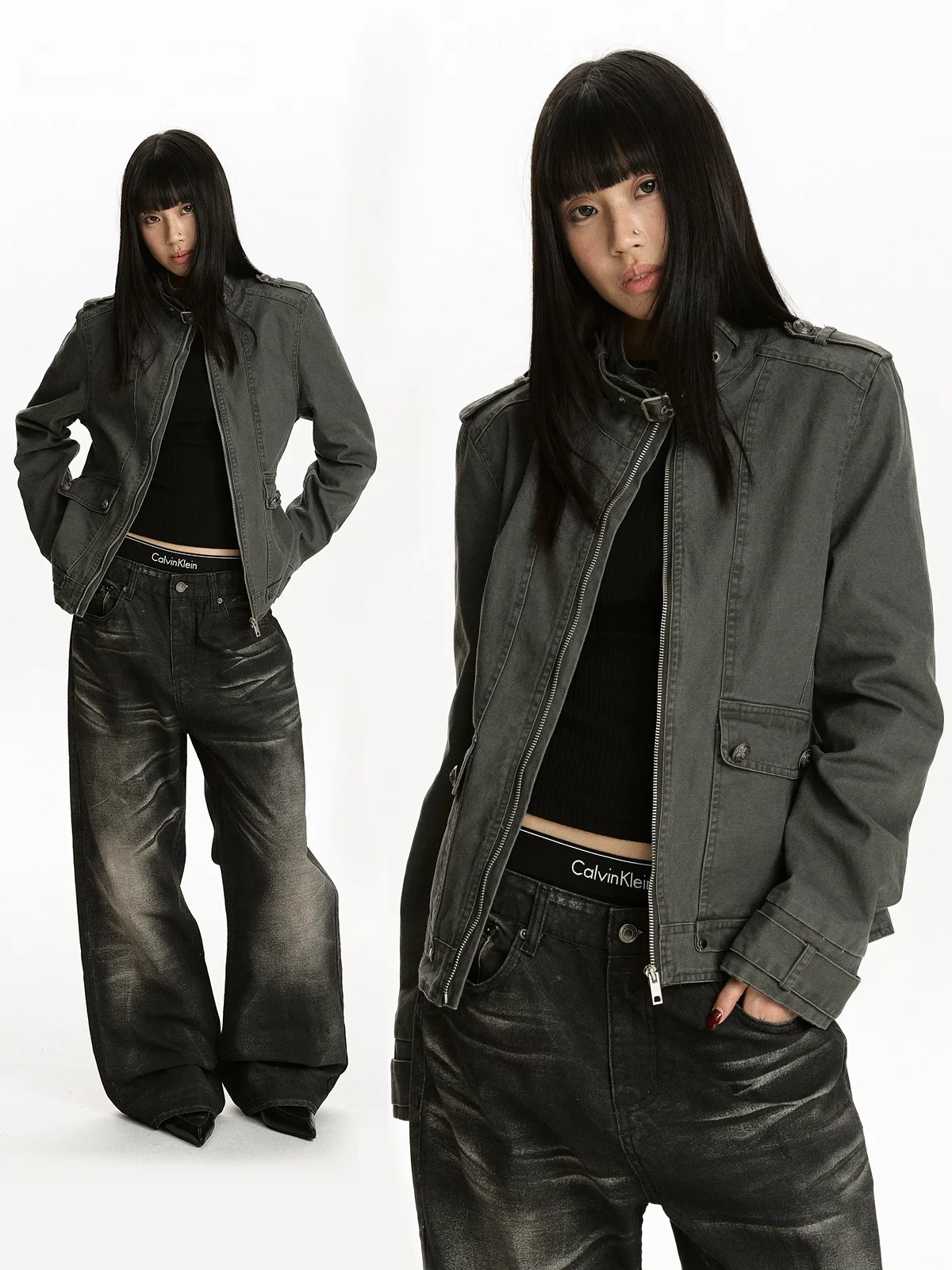 Женская укороченная куртка-жакет в американском панк-стиле с регулируемой металлической фурнитурой, синяя, в рабочем стиле, приталенная, с воротником-стойкой, на молнии
Женская укороченная куртка-жакет в американском панк-стиле с регулируемой металлической фурнитурой, синяя, в рабочем стиле, приталенная, с воротником-стойкой, на молнии