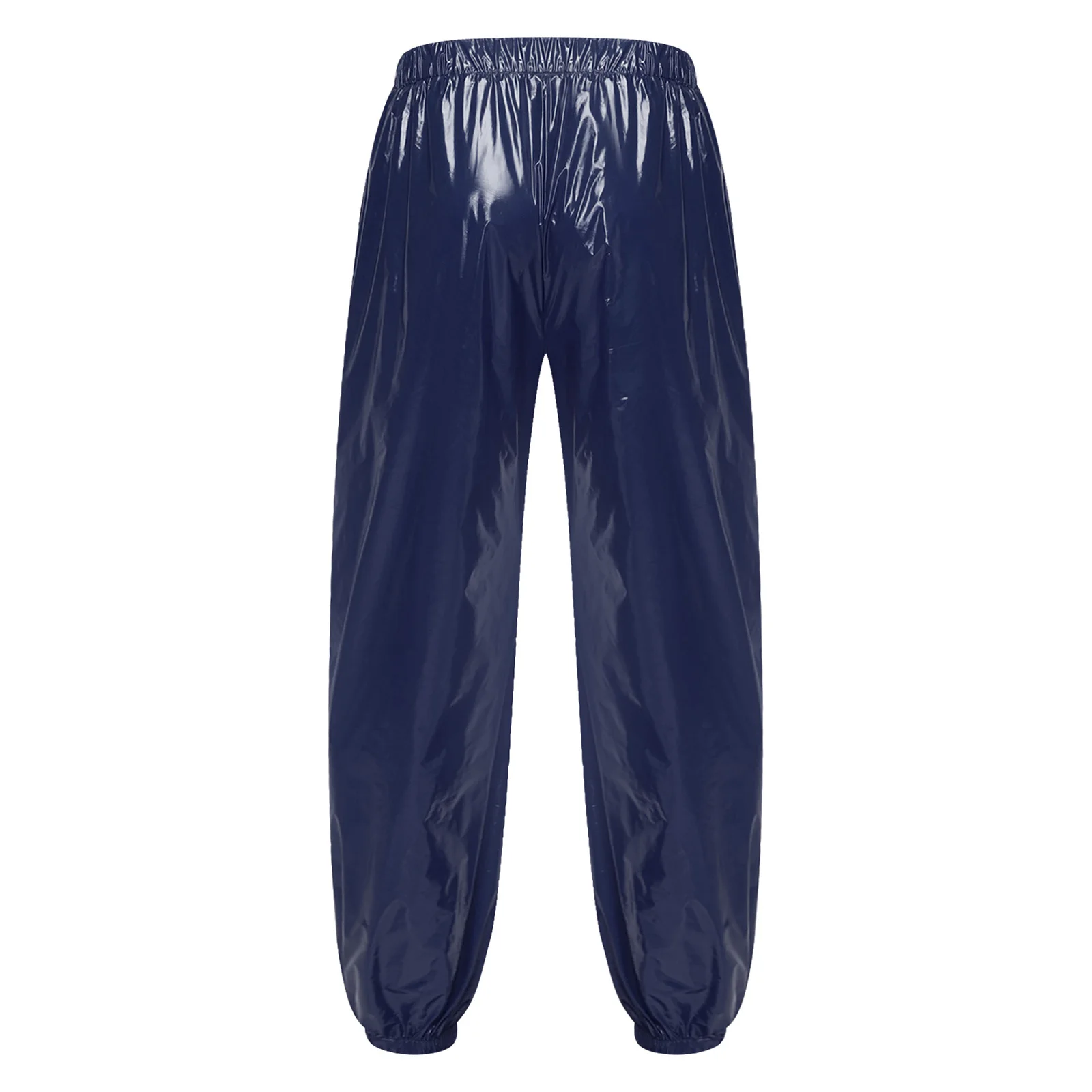 Vinyl Waterproof Pants Trousers for Men Elastic Waistband Side Pockets Two Way Front Zippers Reusable Pants for Gymnastics Club
Vinyl Waterproof Pants Trousers for Men Elastic Waistband Side Pockets Two Way Front Zippers Reusable Pants for Gymnastics Club