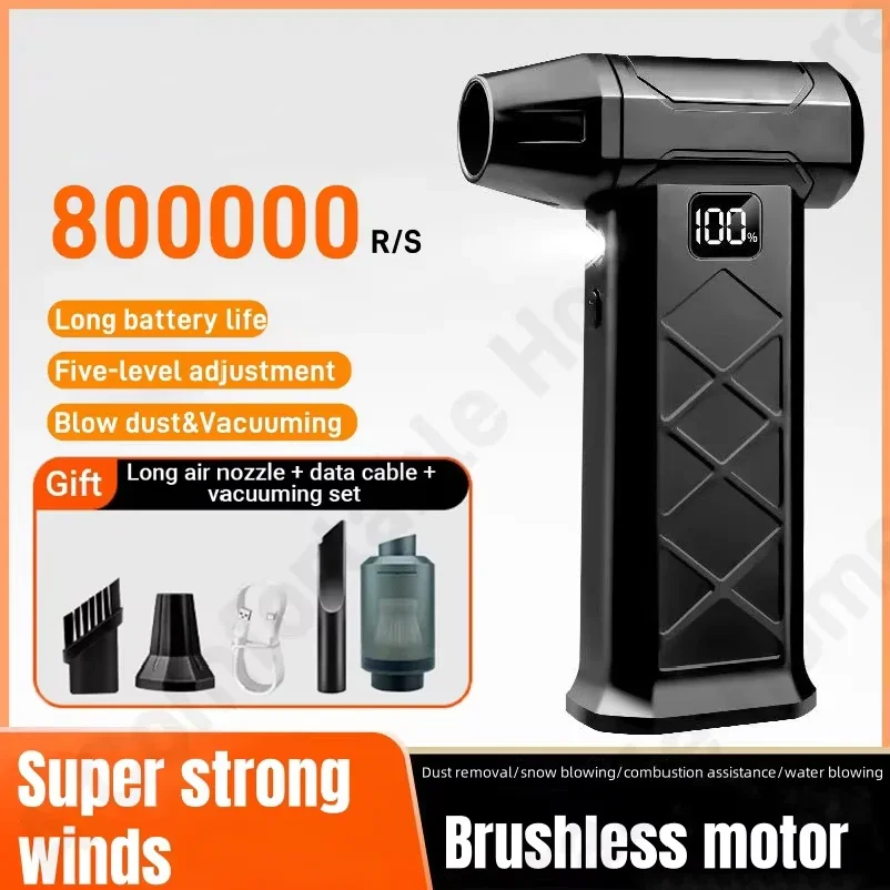 Powerful Dust Blower 800000RPM Brushless Motor Outdoor Air Duster Type-C Rechargeable Air Blower Cleaning PC Turbo Fan
Powerful Dust Blower 800000RPM Brushless Motor Outdoor Air Duster Type-C Rechargeable Air Blower Cleaning PC Turbo Fan