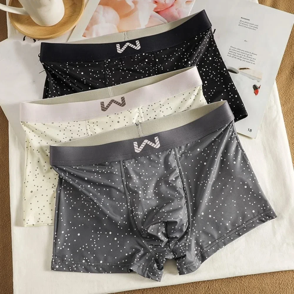 Comfortable Mid Waist Summer Boxer Briefs Dot Seamless Ice Silk Boxers Thin Cool Feeling Underwear for Men Men
Comfortable Mid Waist Summer Boxer Briefs Dot Seamless Ice Silk Boxers Thin Cool Feeling Underwear for Men Men