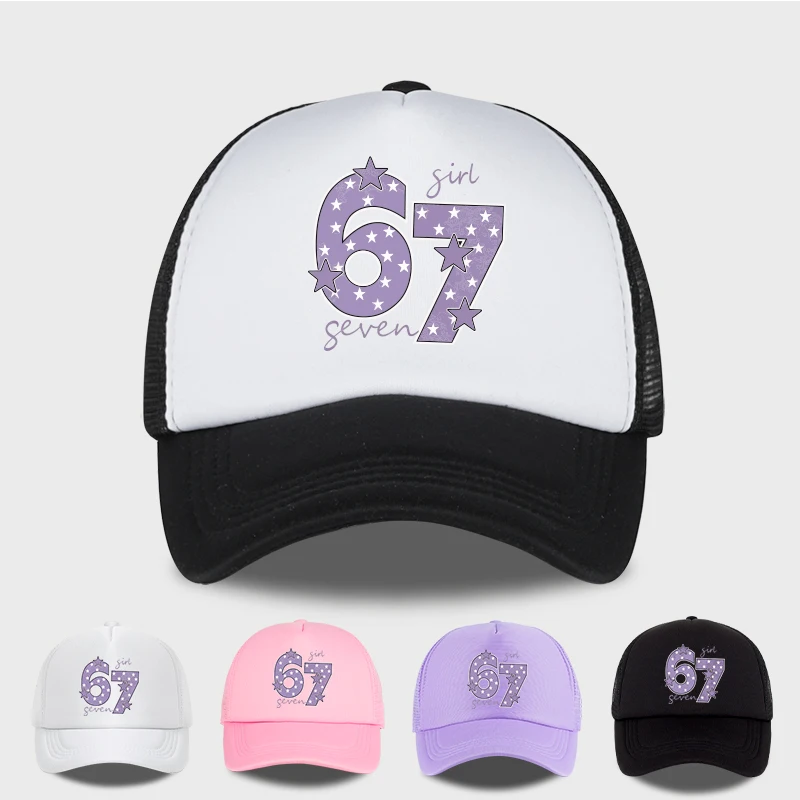 Girl 67 Star Print Mesh Trucker Hat Adjustable Breathable Baseball Cap for Women Daily Streetwear Casual Outdoor Activities
Girl 67 Star Print Mesh Trucker Hat Adjustable Breathable Baseball Cap for Women Daily Streetwear Casual Outdoor Activities