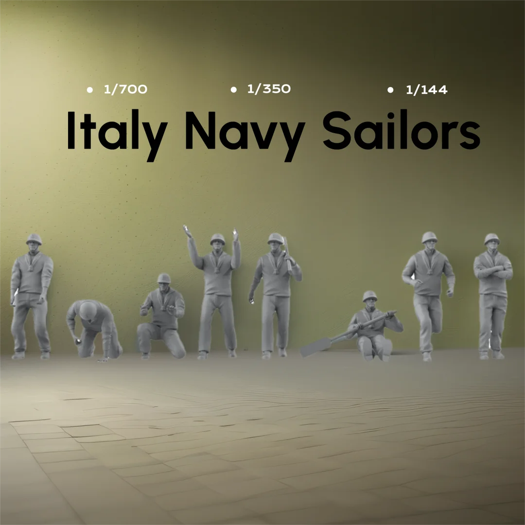 Yao's Studio SSCR009 1/700 1/350 1/144 Model Upgrade Parts Italy Navy Sailors
Yao's Studio SSCR009 1/700 1/350 1/144 Model Upgrade Parts Italy Navy Sailors