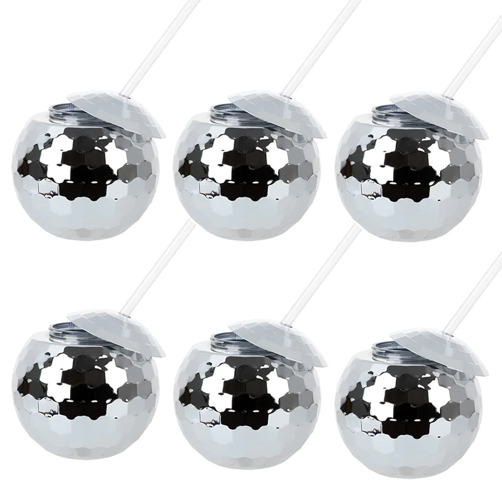 6Pcs Disco Ball Cups Silver Mirror Flash Ball Cocktail with Lid and Straw Bar Dance Music Festival Birthday Party Wine Drinking
6Pcs Disco Ball Cups Silver Mirror Flash Ball Cocktail with Lid and Straw Bar Dance Music Festival Birthday Party Wine Drinking
